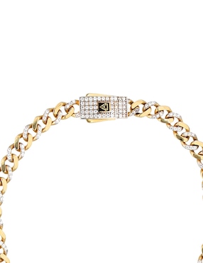 Pulsera Fonelli de oro amarillo con circonita 14 k con acabado brillante