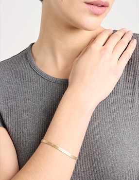 Pulsera Fonelli de oro amarillo 14 k con acabado pulido