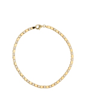 Pulsera Fonelli de oro amarillo con circonita 14 k con acabado pulido