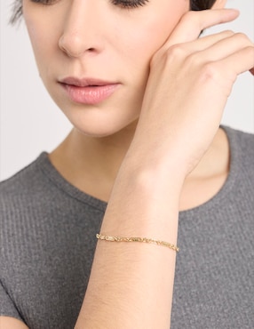Pulsera Fonelli de oro amarillo 14 k con acabado brillante