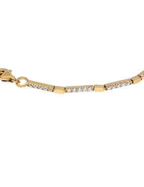 Pulsera Fonelli de oro amarillo con circonita 14 k con acabado brillante
