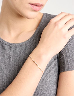 Pulsera Fonelli de oro amarillo con circonita 14 k con acabado brillante