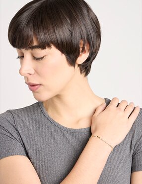 Pulsera Fonelli de oro amarillo con circonita 14 k con acabado brillante