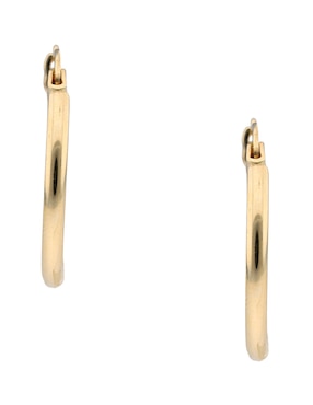 Arracadas Fonelli de oro 14 k con acabado pulido