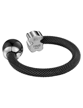 Anillo con gema de oso Tous Icon Mesh ojo de halcón lustre
