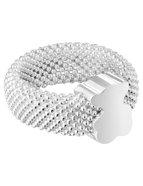 Anillo de oso Tous Icon Mesh P 925 de plata brillante