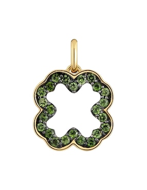 Dije de trébol Tous medallions de oro amarillo 14 K cromodiópsido