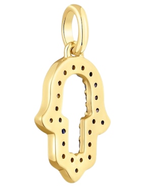 Dije de mano de fátima Tous medallions de oro amarillo 14 K iolita