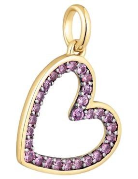 Dije de corazón Tous medallions de oro amarillo 14 K rodolita