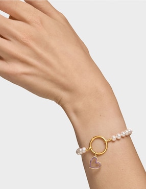 Dije de corazón Tous medallions de oro amarillo 14 K rodolita