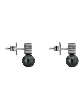 Aretes cortos de oso Tous Icon Mesh de plata P 925 con acabado brillante Ojo de Halcón