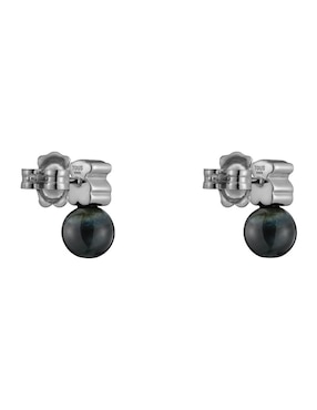 Aretes cortos de oso Tous Icon Mesh de plata P 925 con acabado brillante Ojo de Halcón