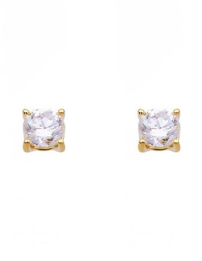 Broqueles cuadrados Ttvarios Tetera de oro amarillo 14 K con acabado espejo diamante de laboratorio