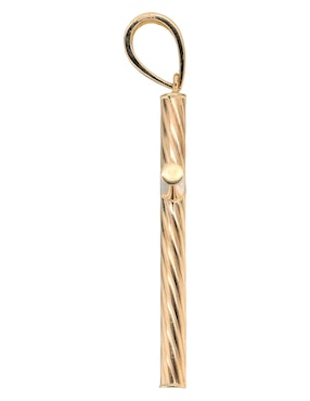 Dije de cruz F Act de oro amarillo 14 K