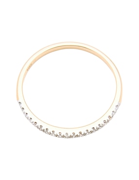 Anillo con gema circular Ingrata Fortuna CHURUMBELA 14 k de oro amarillo diamante pulido