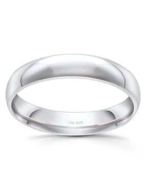 Argolla de oro blanco 14 k Joyerías Bizzarro