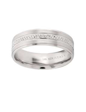 Argolla de oro blanco 14 k Joyerías Bizzarro