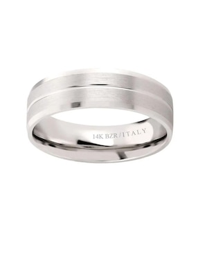 Argolla de oro blanco 14 k Joyerías Bizzarro