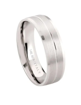 Argolla de oro blanco 14 k Joyerías Bizzarro