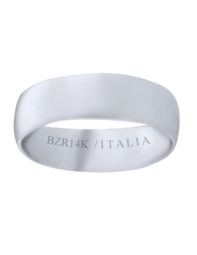 Argolla de oro blanco 14 k Joyerías Bizzarro