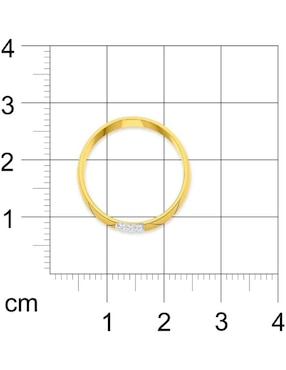 Argolla de oro amarillo 14 k Joyerías Bizzarro diamante
