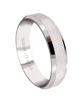 Argolla de oro blanco 14 k Joyerías Bizzarro