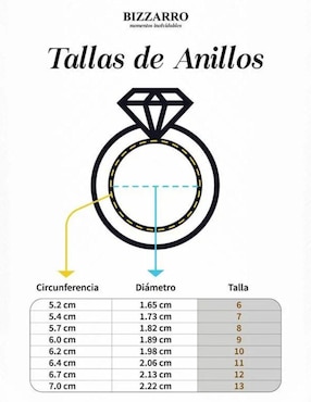 Argolla de oro amarillo 14 k Joyerías Bizzarro