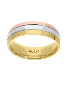Argolla de oro florentino 14 k Joyerías Bizzarro