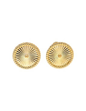 Broqueles Casal de oro 14 k con acabado lustre
