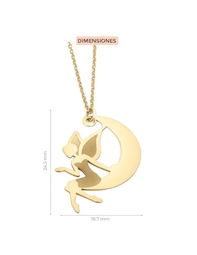 Colgante Y Dije de hada Fianelli luna de oro 14 K
