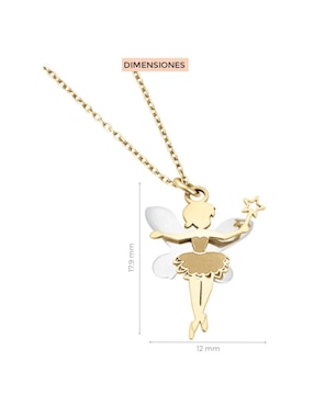 Colgante Y Dije de hada Fianelli varita magica de oro 14 K