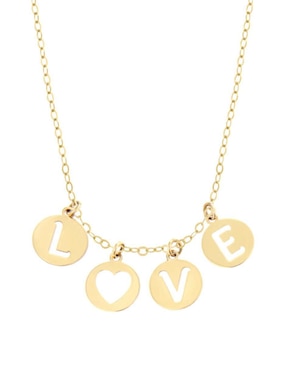 Colgante Y Dije de letras Fianelli love de oro 14 K