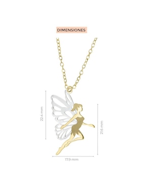 Colgante Y Dije de hada Fianelli de oro 14 K