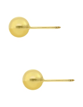 Broqueles de esfera Sabelli de oro amarillo 14 K con acabado pulido