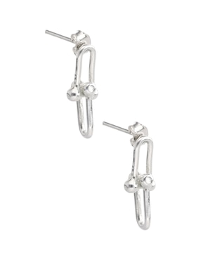 Aretes de eslabones E&N Cherny de plata P 925 con acabado brillante