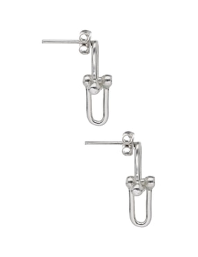 Aretes de eslabones E&N Cherny de plata P 925 con acabado brillante