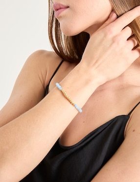 Pulsera E&N Cherny de plata con cuarzo p 925 y 14 k Fashion con acabado baño de oro