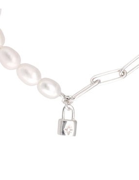 Pulsera E&N Cherny de plata con perla p 925 Fashion con acabado pulido