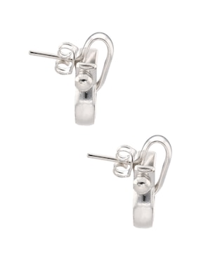 Aretes de herradura E&N Cherny de plata P 925 con acabado brillante