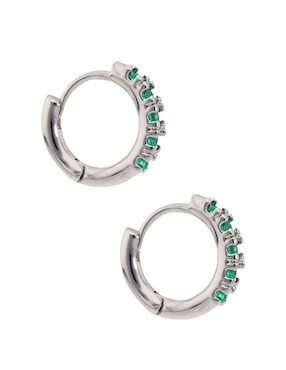 Arracadas E&N Cherny P 925 con acabado pavé zirconia