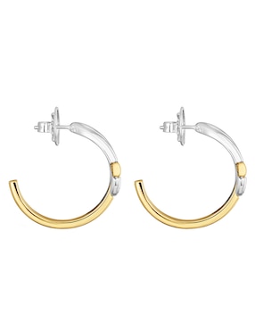 Aretes de aro Tous Manifesto de plata P 925 con acabado baño de oro