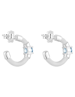 Aretes de aros Tous Mesh LGG de plata P 925 con acabado brillante espinela