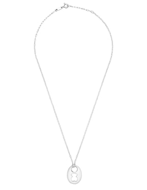 Collar ovalado Tous Calabrote Oso de plata P 925