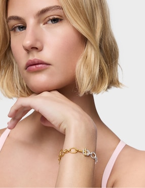 Pulsera Tous de plata P 925 Manifesto con acabado baño de oro