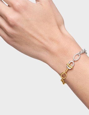 Pulsera Tous de plata P 925 Manifesto con acabado baño de oro