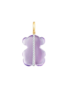 Dije de oso Tous sweet dolls de oro amarillo 14 K amatista