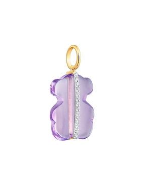 Dije de oso Tous sweet dolls de oro amarillo 14 K amatista