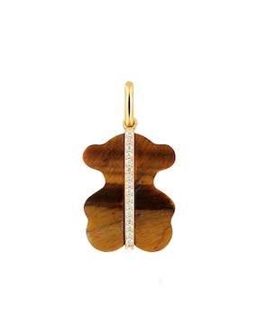 Dije de oso Tous Sweet Dolls de oro amarillo 14 k ojo de tigre