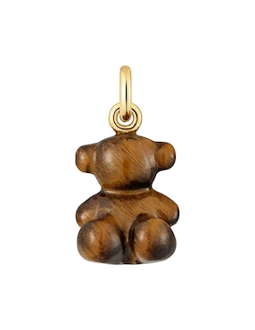 Dije de oso Tous bold bear de oro amarillo 14 K ojo de tigre