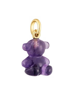Dije de oso Tous bold bear de oro amarillo 14 K amatista